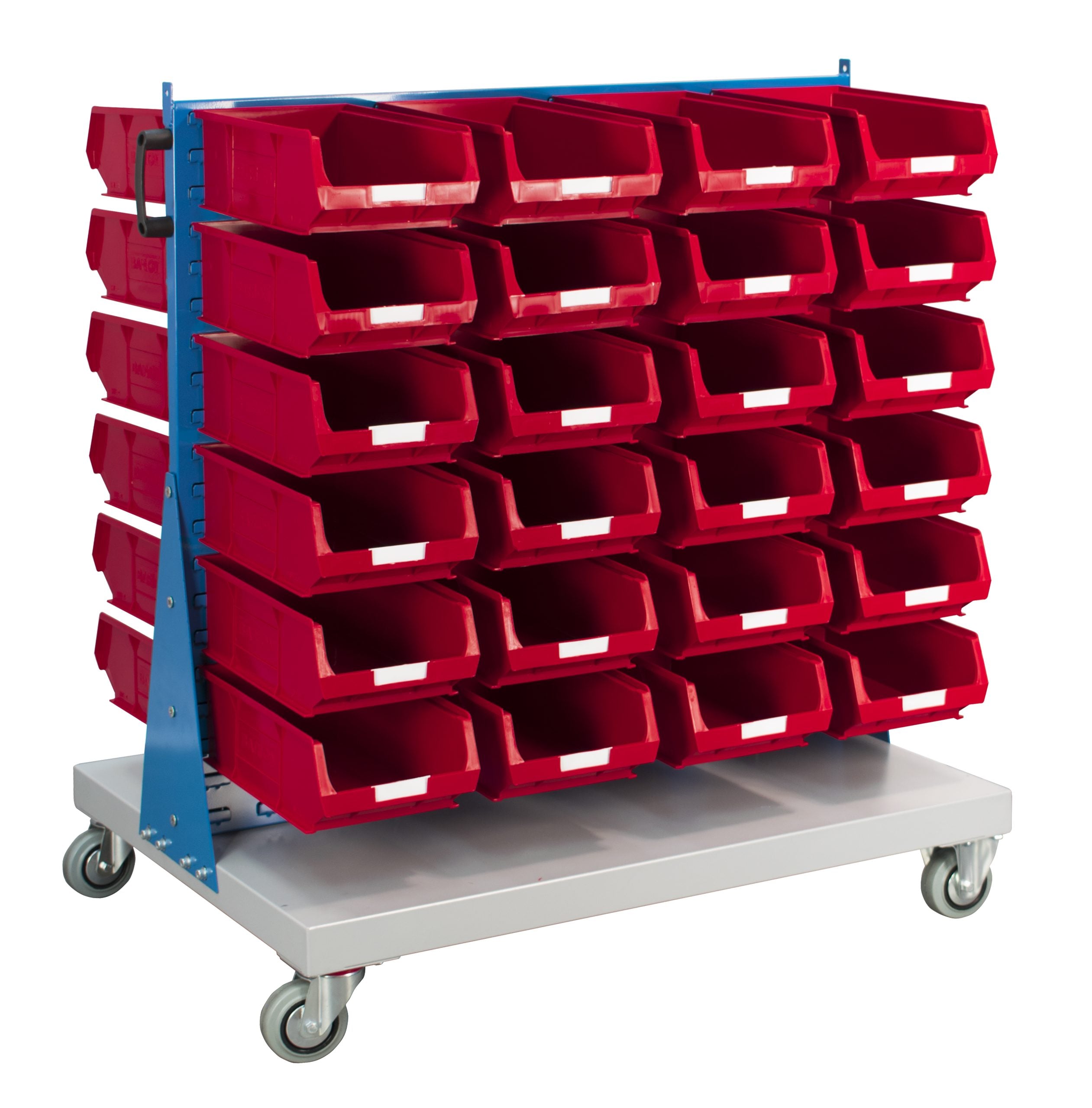 Louvred Panel Spacemaster Trolley Kit with Barton Bin ( 1 x Double sided trolley with 48 x TC4 containers)