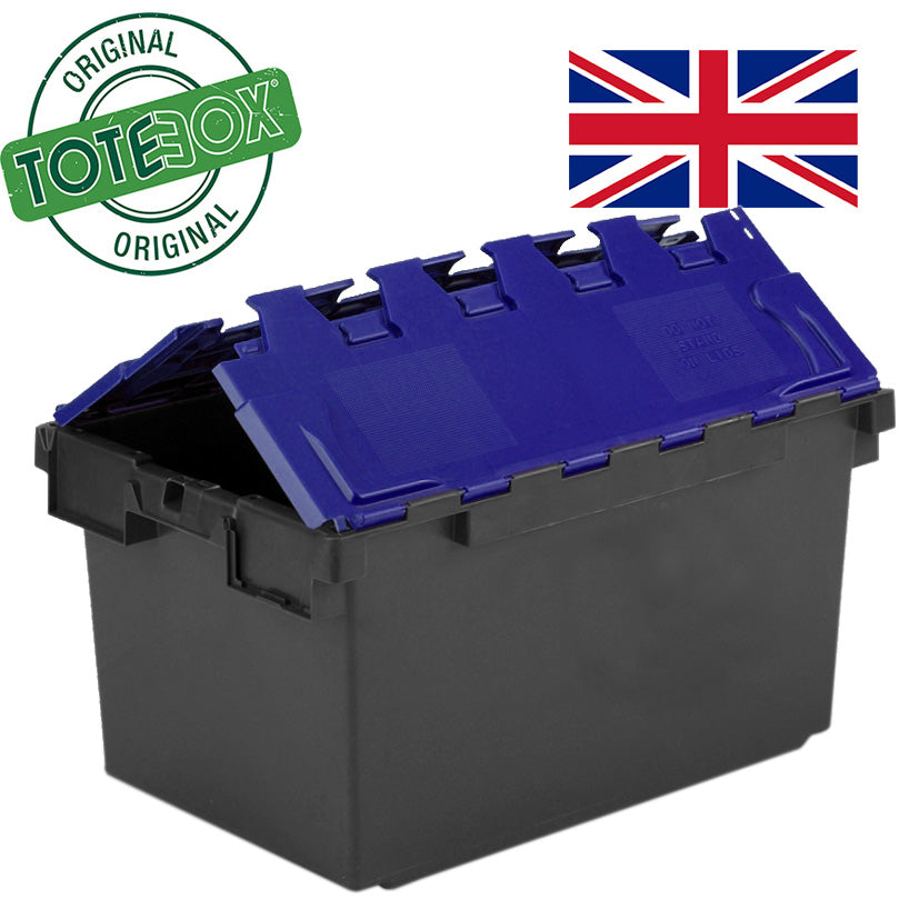 *Bundle of 4* Extra Large 80L Attached Lid Container Original Totebox - (710 x 460 x 368h mm)