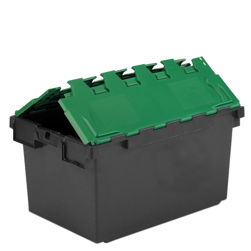 *Bundle of 4* Extra Large 80L Attached Lid Container Original Totebox - (710 x 460 x 368h mm)