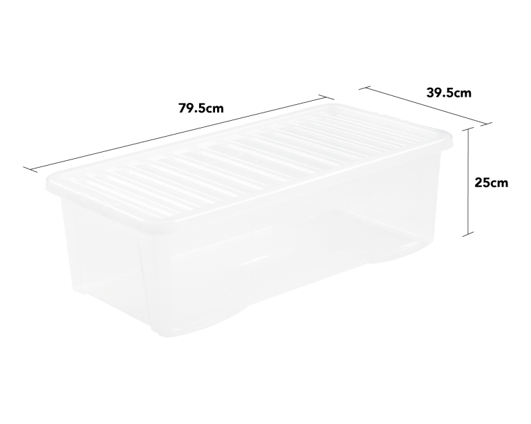 *Pallet of 90* WHAM Crystal 62L Box & Lid Clear