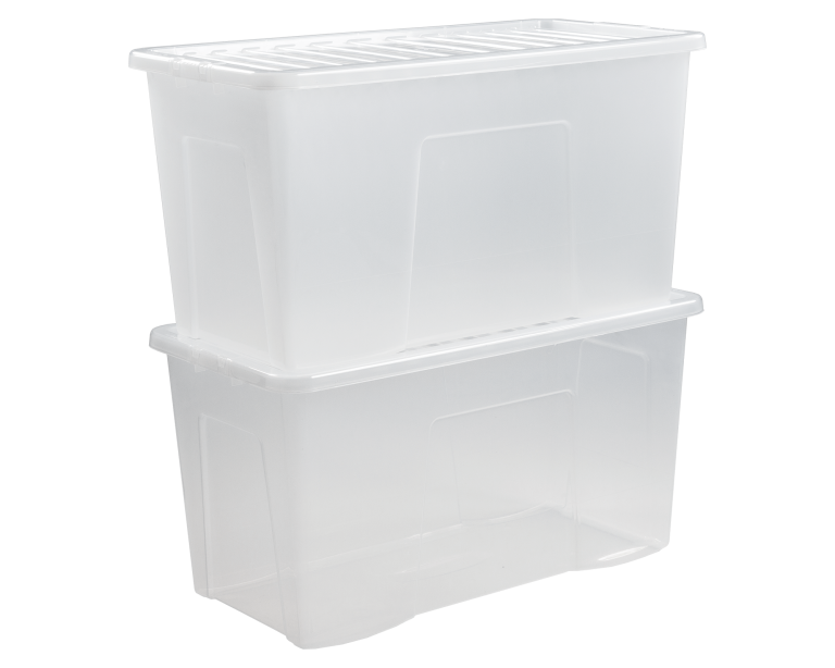 *Pallet of 90* WHAM Crystal 110L Box & Lid Clear