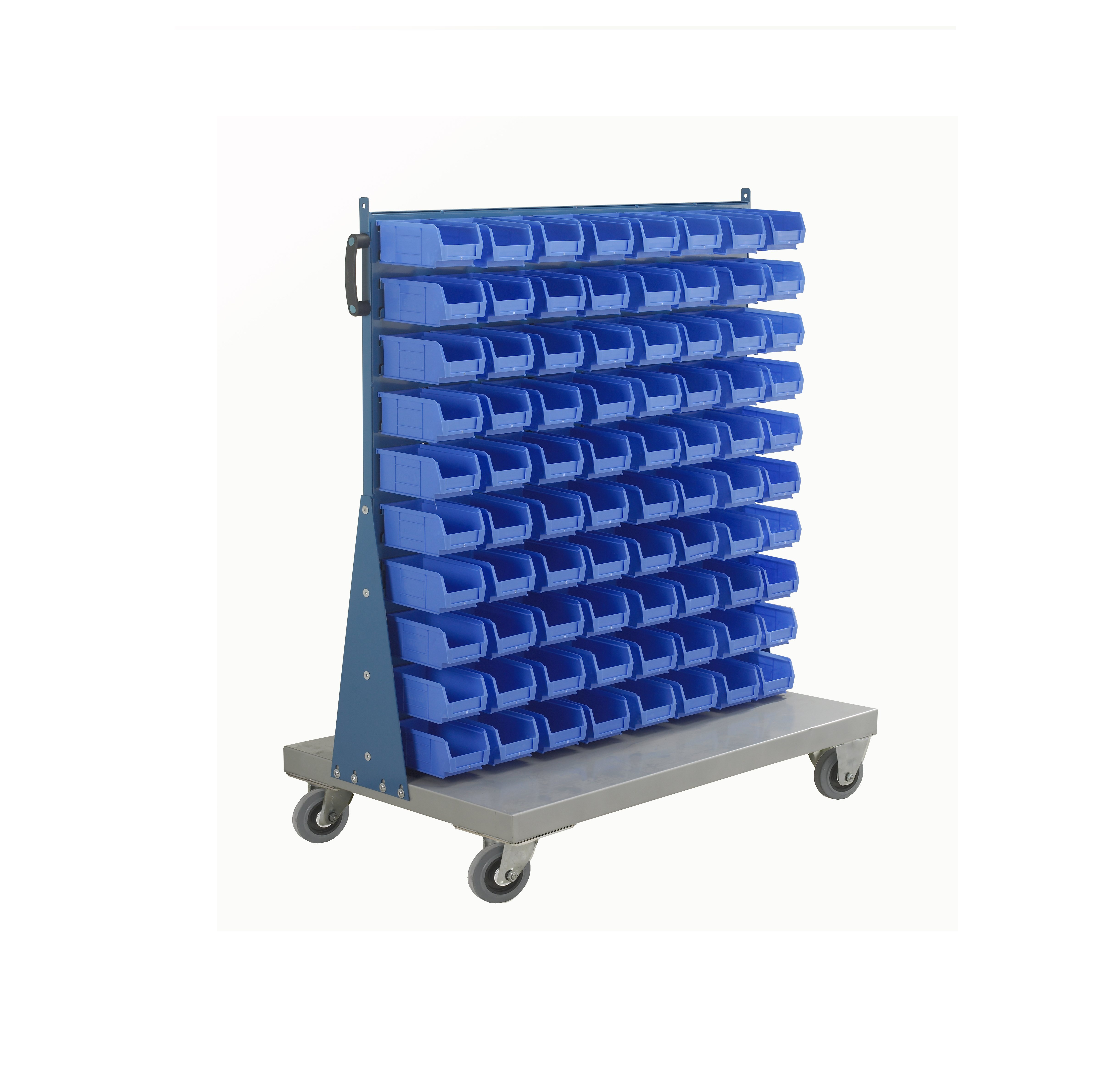 Louvred Panel Spacemaster Trolley Kit with Barton Bin ( 1 x Single sided trolley with 80  x TC2 containers)