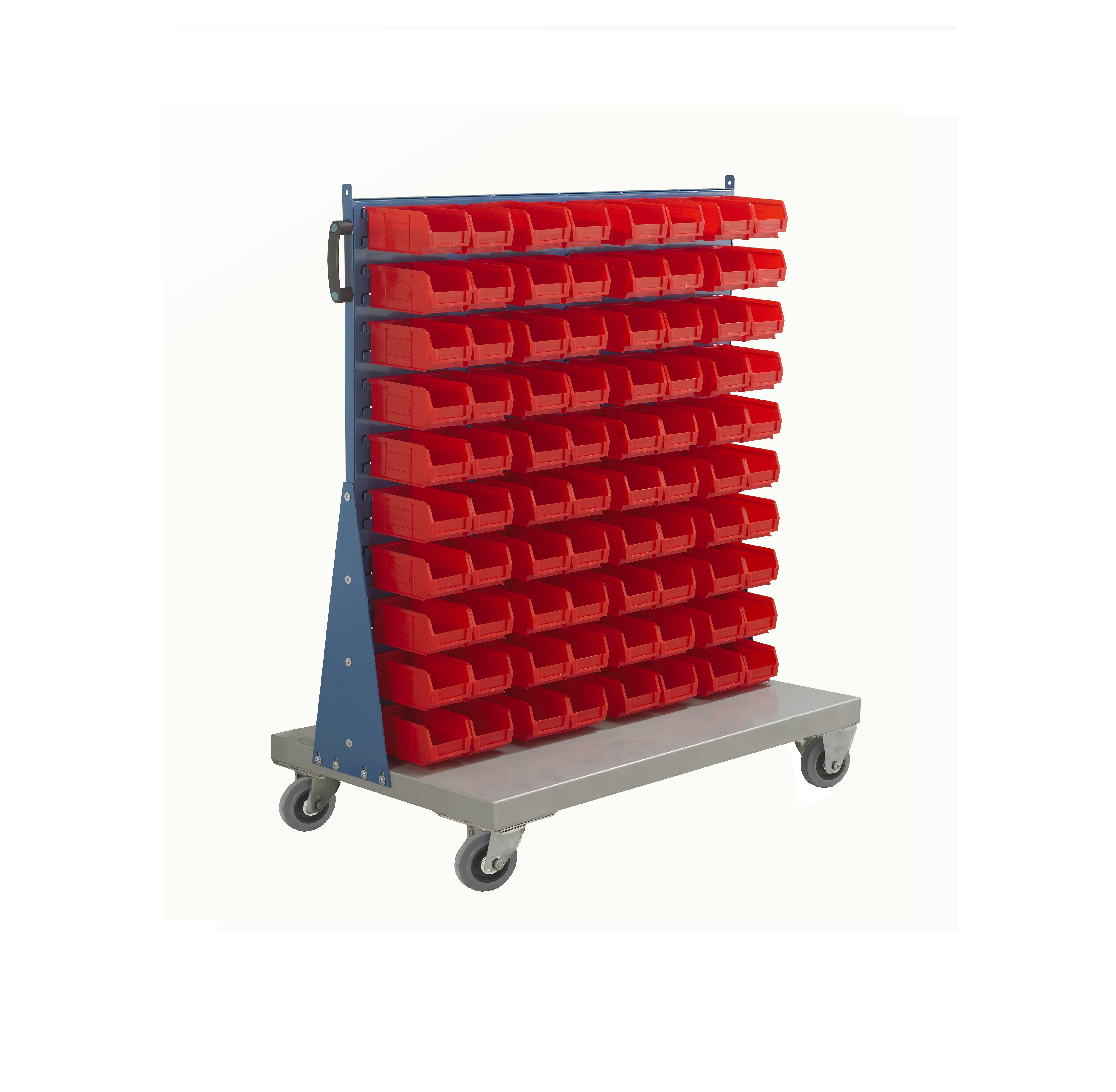 Louvred Panel Spacemaster Trolley Kit with Barton Bin ( 1 x Single sided trolley with 80  x TC2 containers)