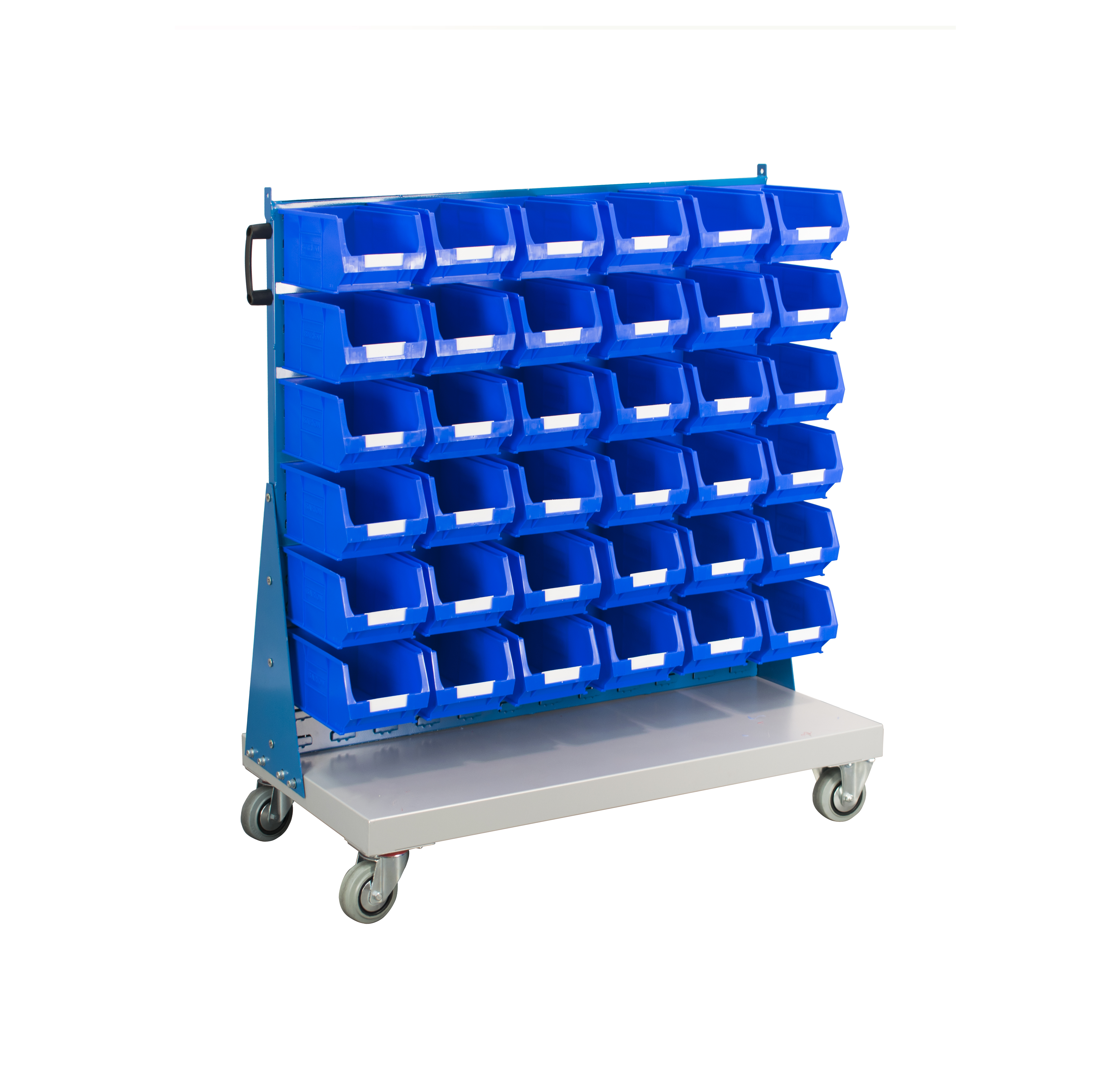 Louvred Panel Spacemaster Trolley Kit with Barton Bin ( 1 x Single sided trolley with 36  x TC3 containers)
