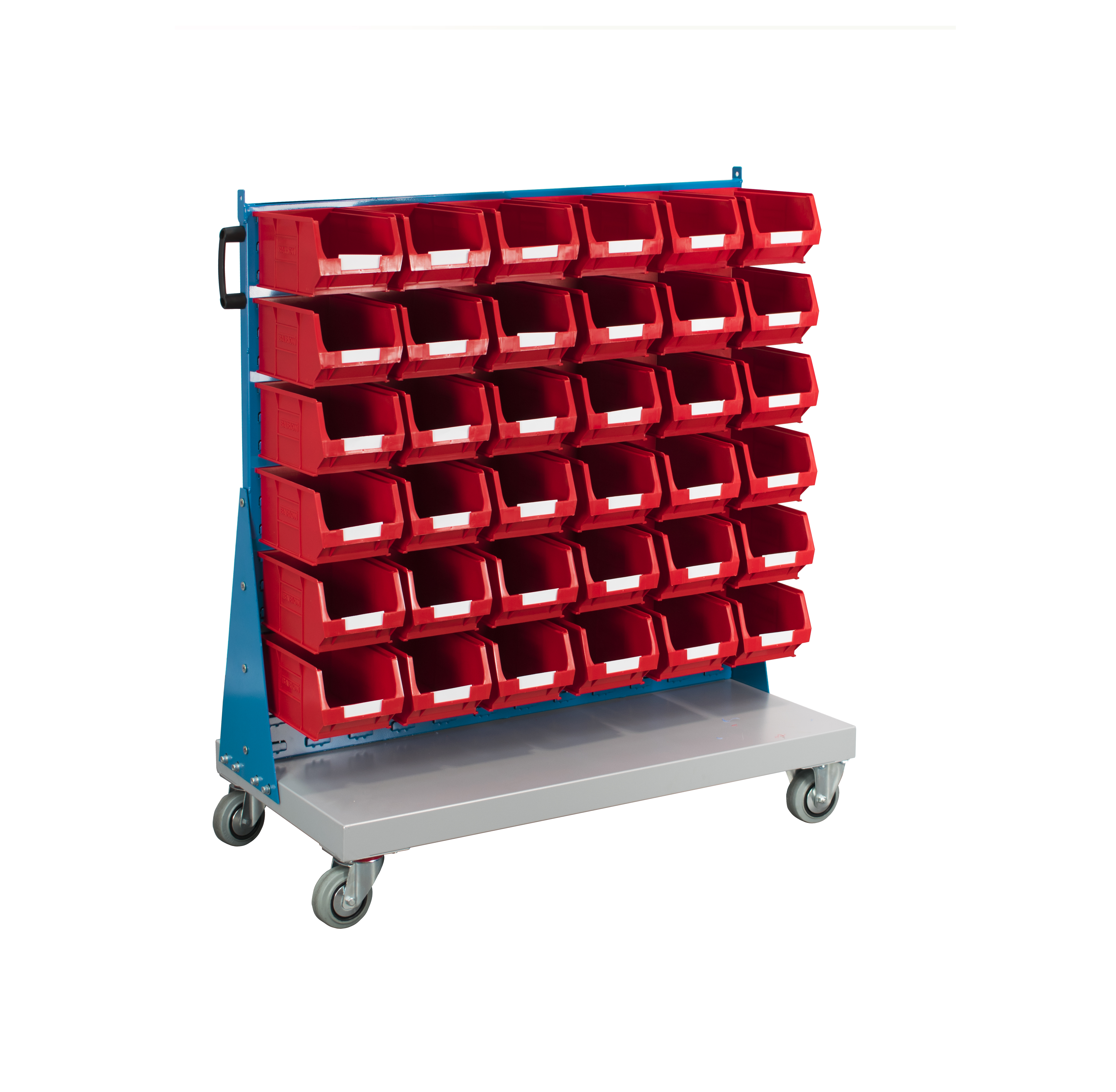 Louvred Panel Spacemaster Trolley Kit with Barton Bin ( 1 x Single sided trolley with 36  x TC3 containers)