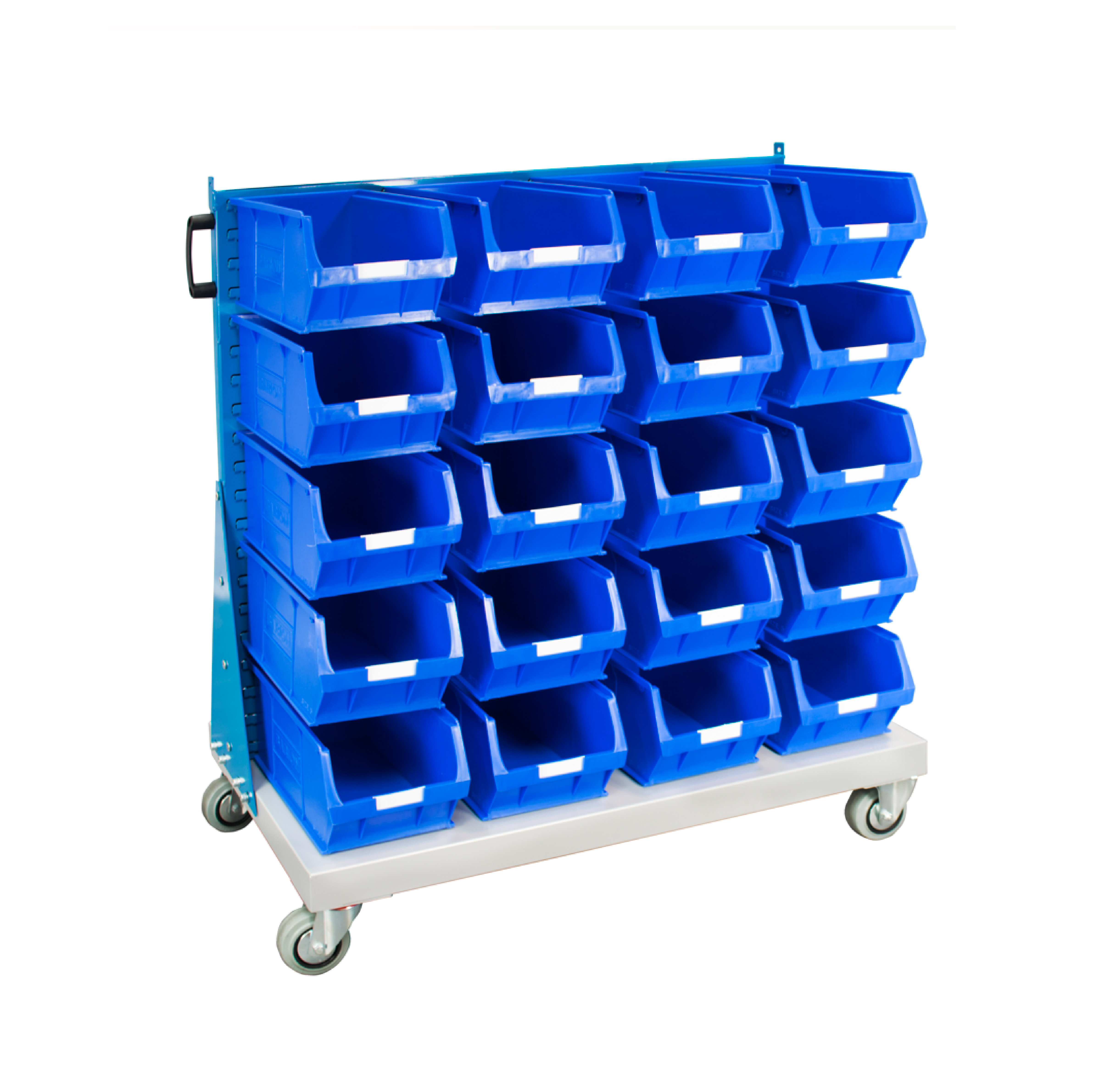 Louvred Panel Spacemaster Trolley Kit with Barton Bin ( 1 x Single sided trolley with 20 x TC5 containers)