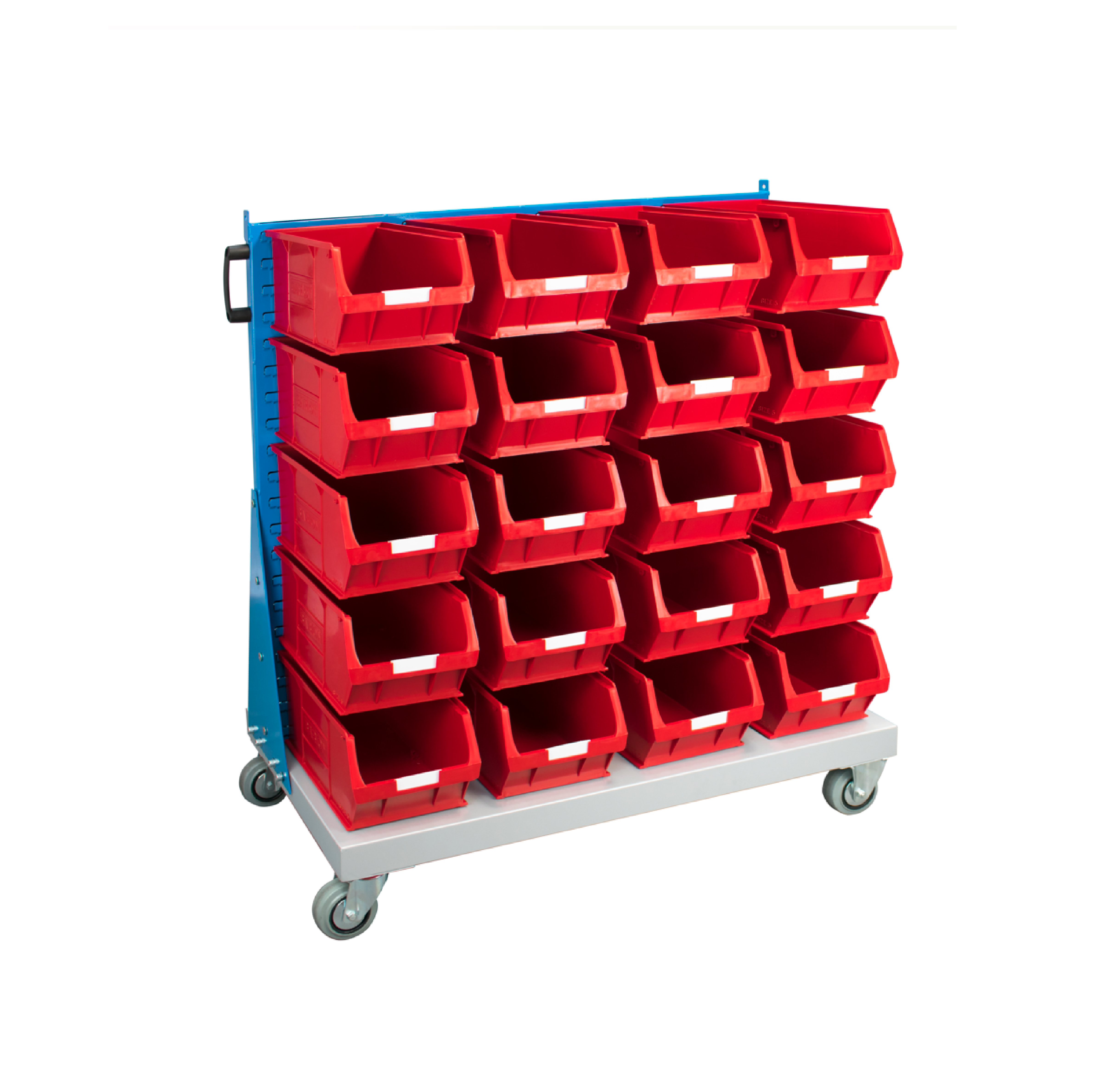 Louvred Panel Spacemaster Trolley Kit with Barton Bin ( 1 x Single sided trolley with 20 x TC5 containers)