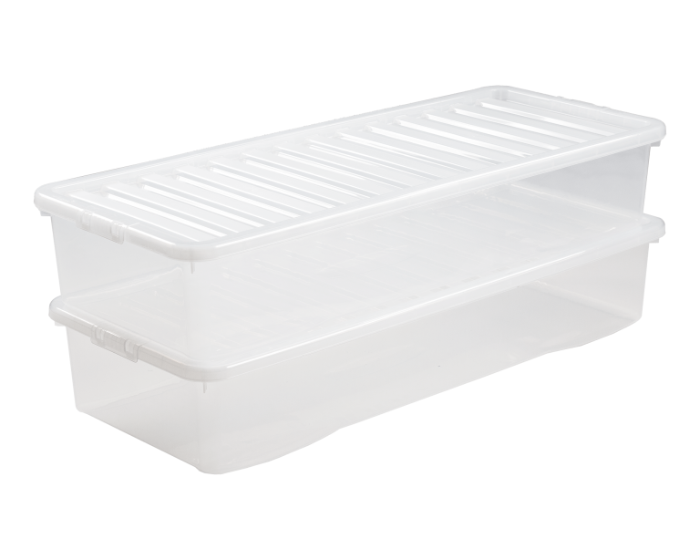 *Pallet of 90* WHAM Crystal 55L Box & Lid Clear