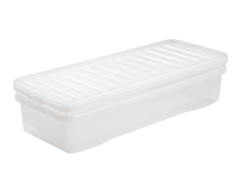 *Pallet of 90* WHAM Crystal 55L Box & Lid Clear