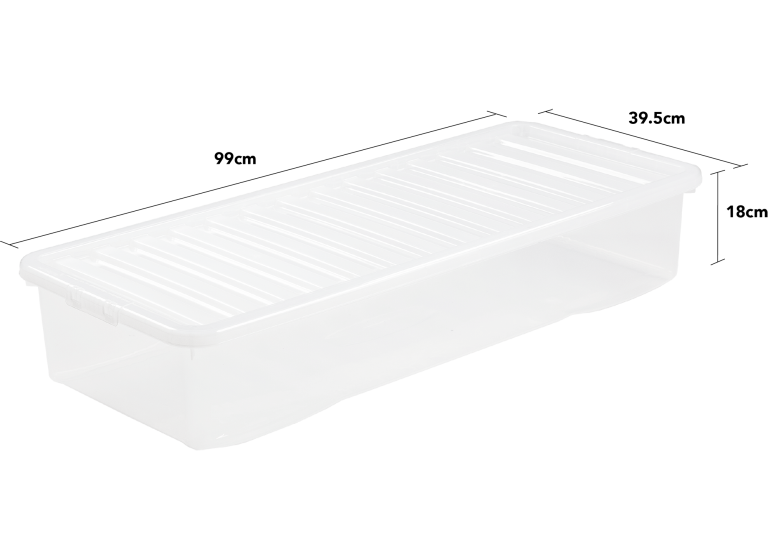 *Pallet of 90* WHAM Crystal 55L Box & Lid Clear