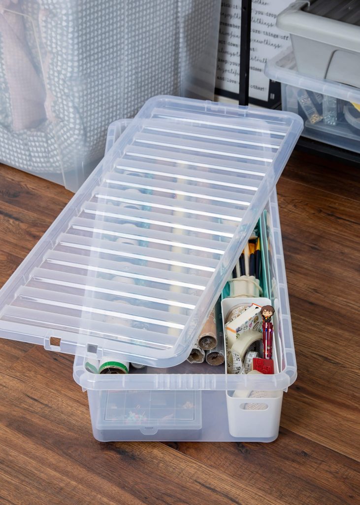 *Pallet of 90* WHAM Crystal 55L Box & Lid Clear