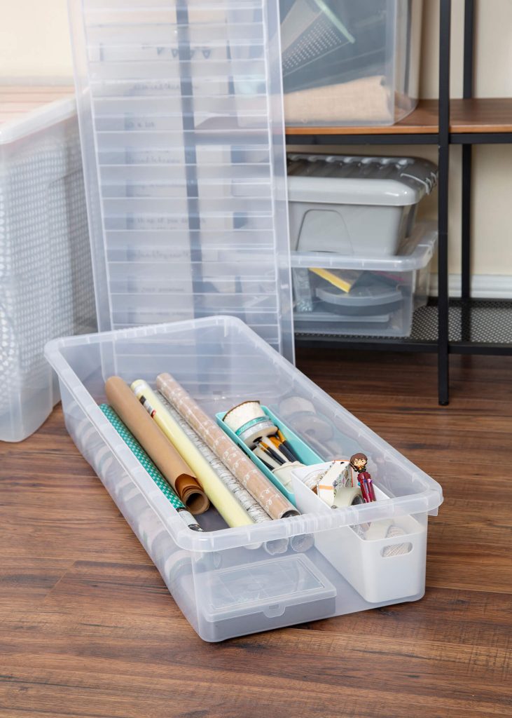 *Pallet of 90* WHAM Crystal 55L Box & Lid Clear