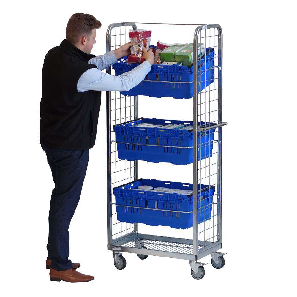 Multi-use merchandise picking trolley - 410x710x1710mm