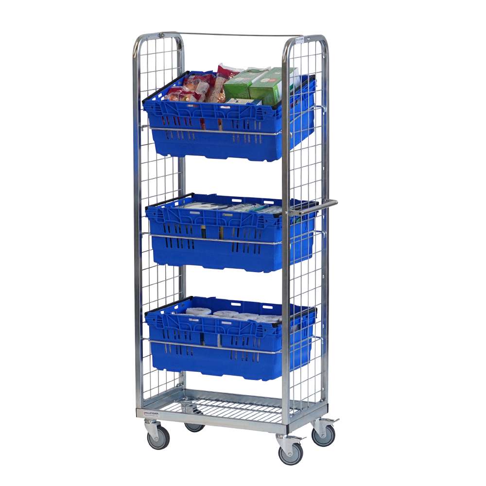 Multi-use merchandise picking trolley - 410x710x1710mm