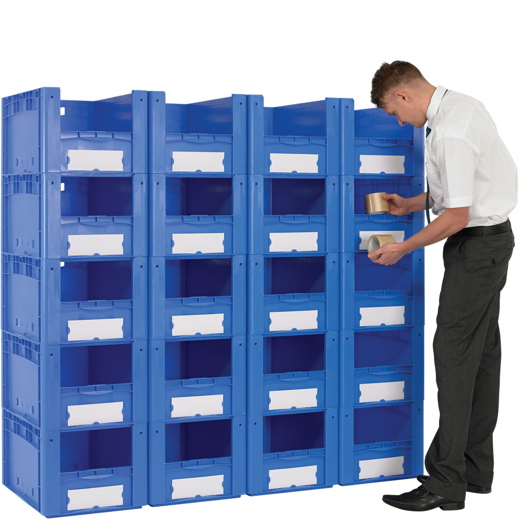 Pickwall with 600mm deep open fronted container 1600x400x1620mm (24 containers)
