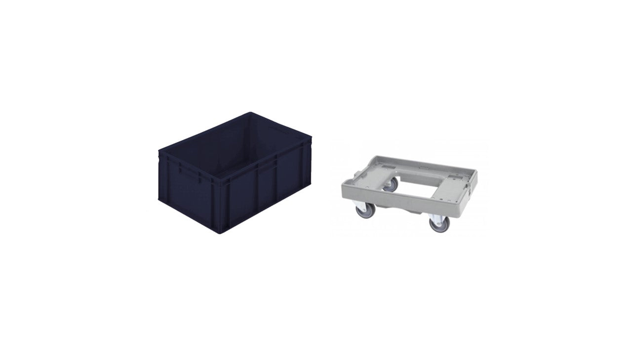 *Bundle of 10 with Dolly* x 42L Original Totebox Euro Stacking Container (600x400x230mm)