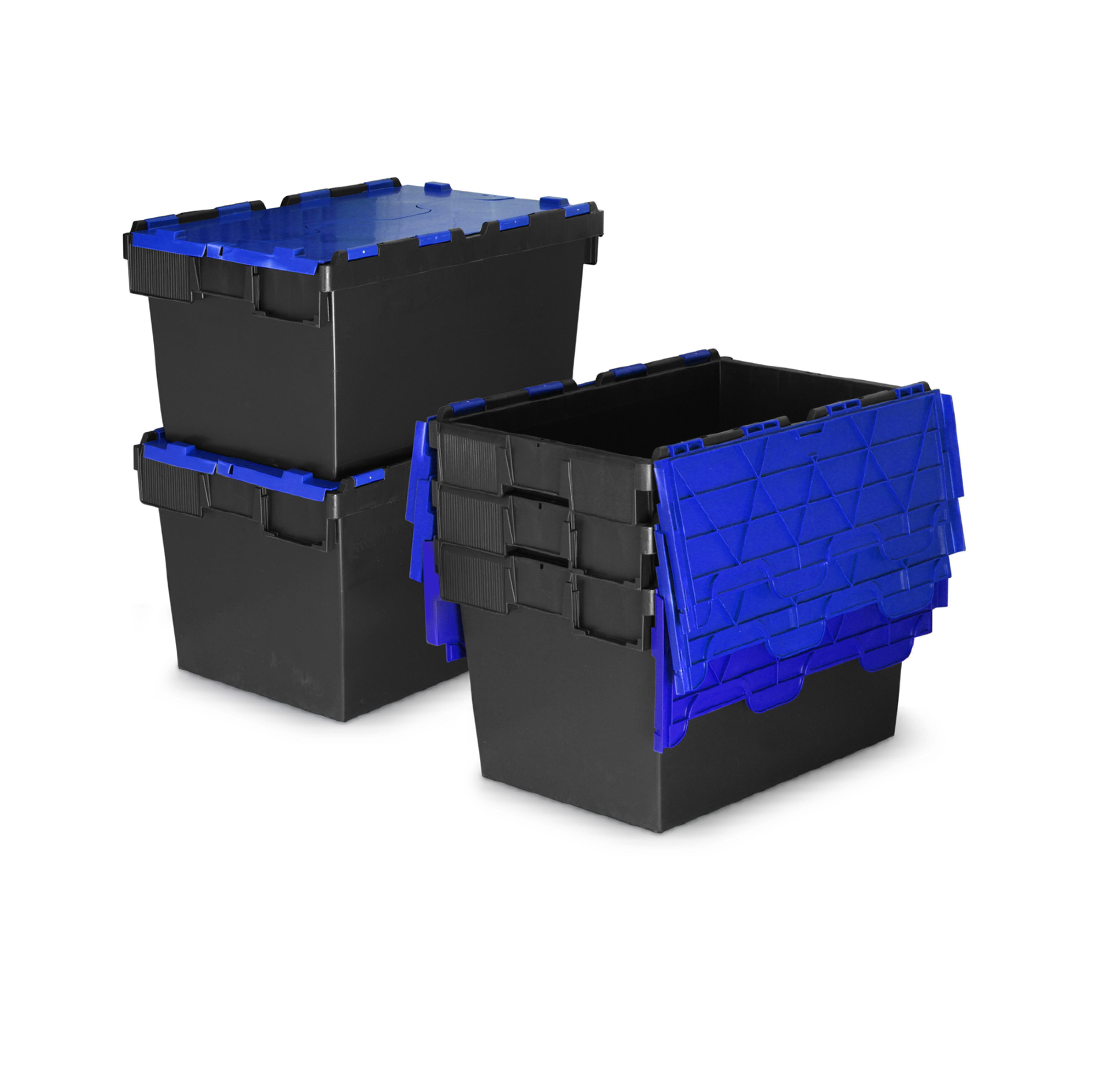 *Bundle of 4* Extra Large 80L Attached Lid Container Original Totebox - (710 x 460 x 368h mm)