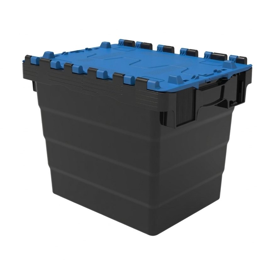 28L GatorTote Extra Heavy Duty Industrial Attached Lid Box (400 x 300 x 320mm)