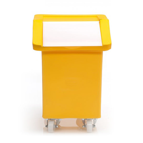 89 Litre Bin Ingredients Trolley - Clear Flap Lid  610 (L) x 470 (W) x 660 (H) - Various Colours
