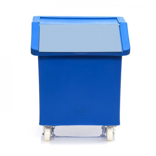 142 Litre Bin Ingredients Trolley - Clear Flap Lid 610 (L) x 570 (W) x 660 (H) - Various Colours