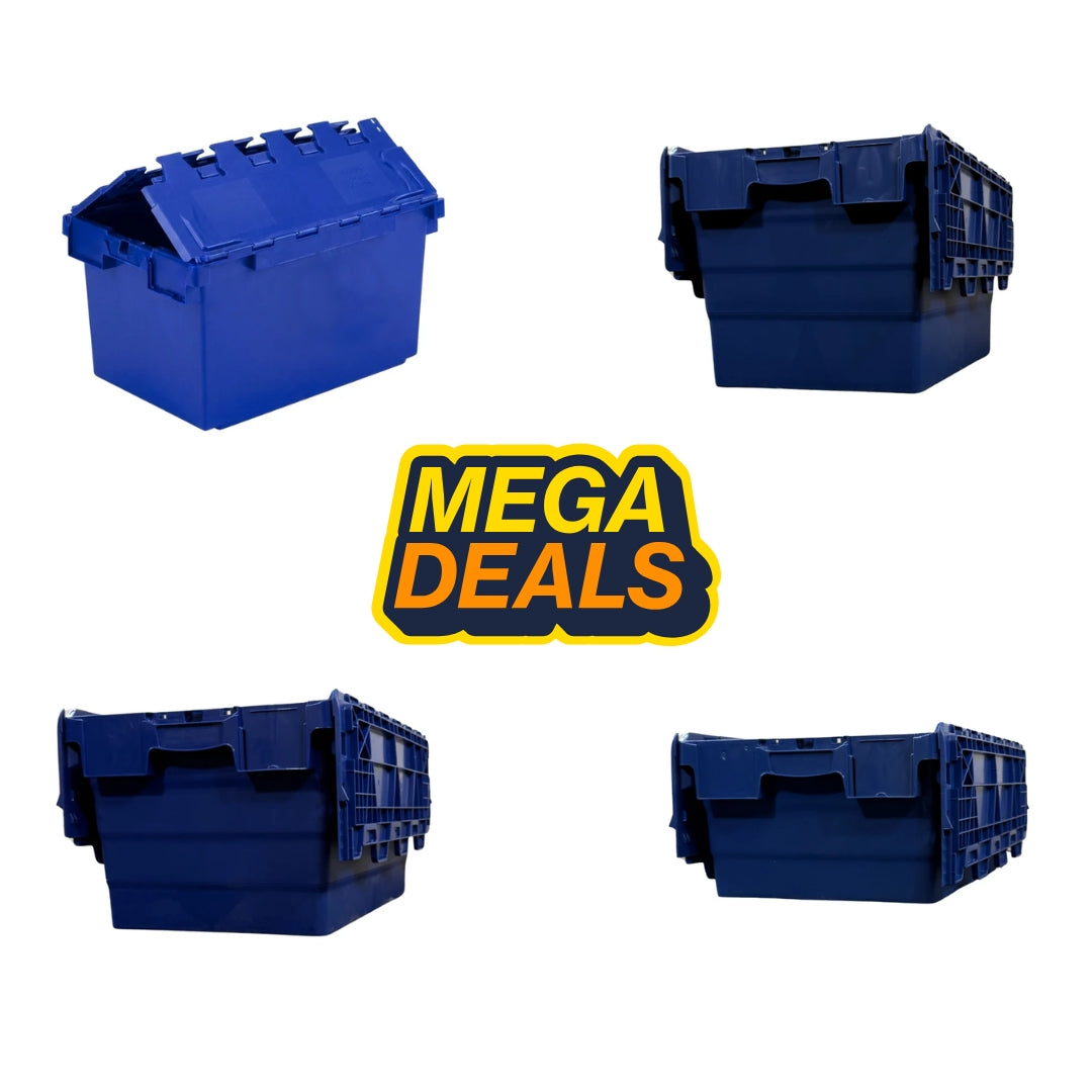 GatorTote Extra Heavy Duty Industrial Attached Lid Boxes