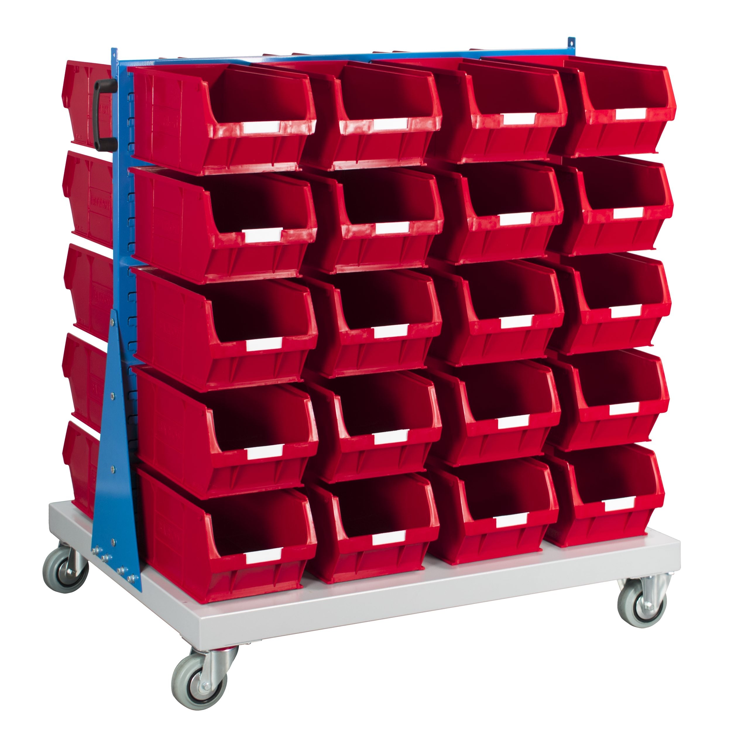 Louvred Panel Spacemaster Trolley Kit with Barton Bin ( 1 x Double sided trolley with 40 x TC5 containers)