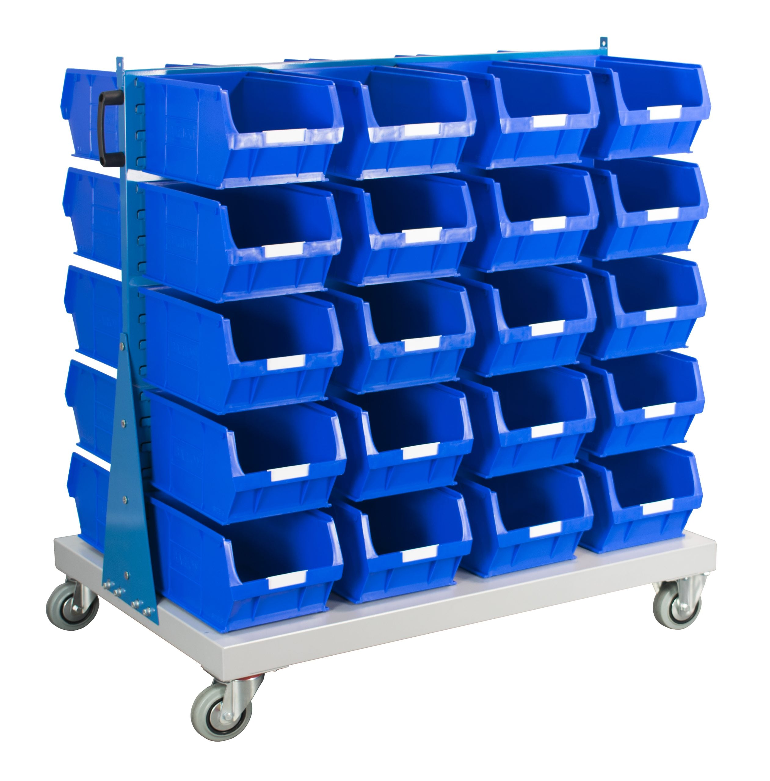 Louvred Panel Spacemaster Trolley Kit with Barton Bin ( 1 x Double sided trolley with 40 x TC5 containers)