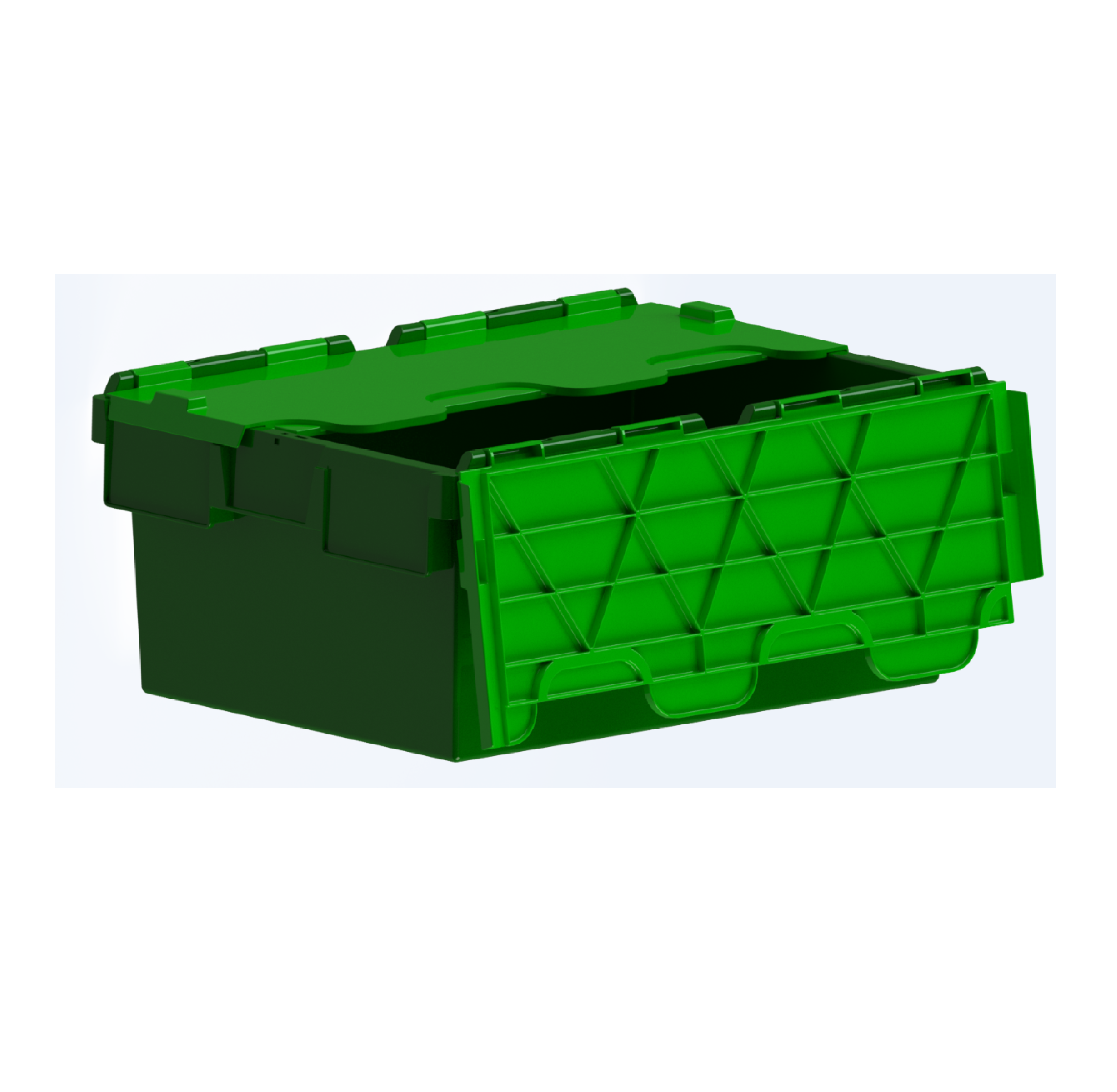 *Pallet of 80* 40L Attached Lid Container Original Totebox -  (600 x 400 x 250h mm)