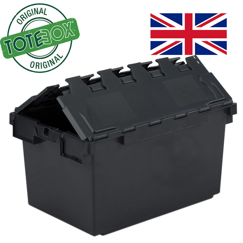 *Bundle of 5* Extra Large 80L Attached Lid Container Original Totebox - (710 x 460 x 368h mm)