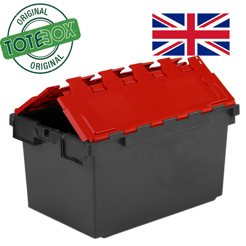 *Bundle of 5* Extra Large 80L Attached Lid Container Original Totebox - (710 x 460 x 368h mm)