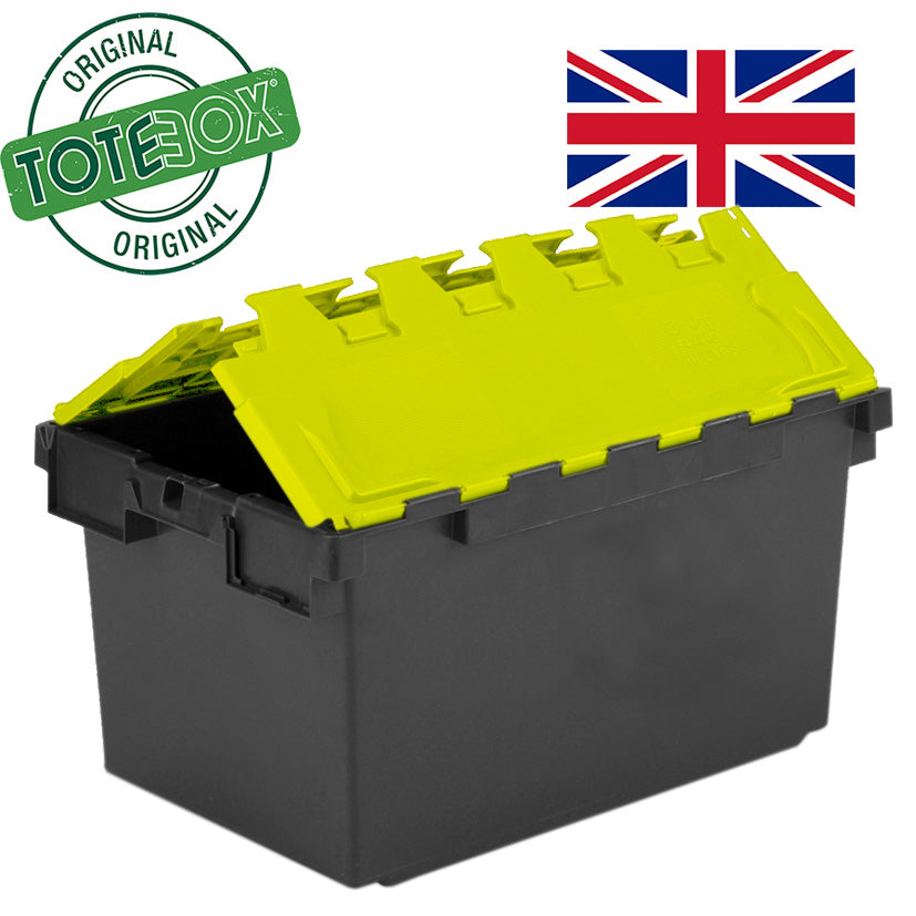 *Bundle of 5* Extra Large 80L Attached Lid Container Original Totebox - (710 x 460 x 368h mm)