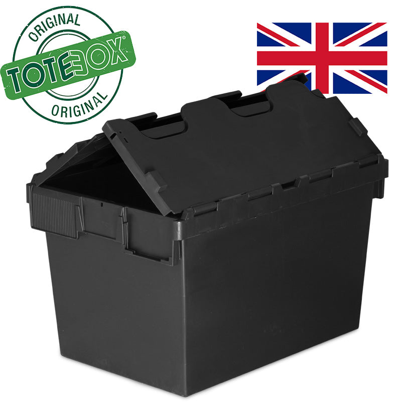 *Bundle of 10* 64L Attached Lid Container Original Totebox  (600x400x365mm)