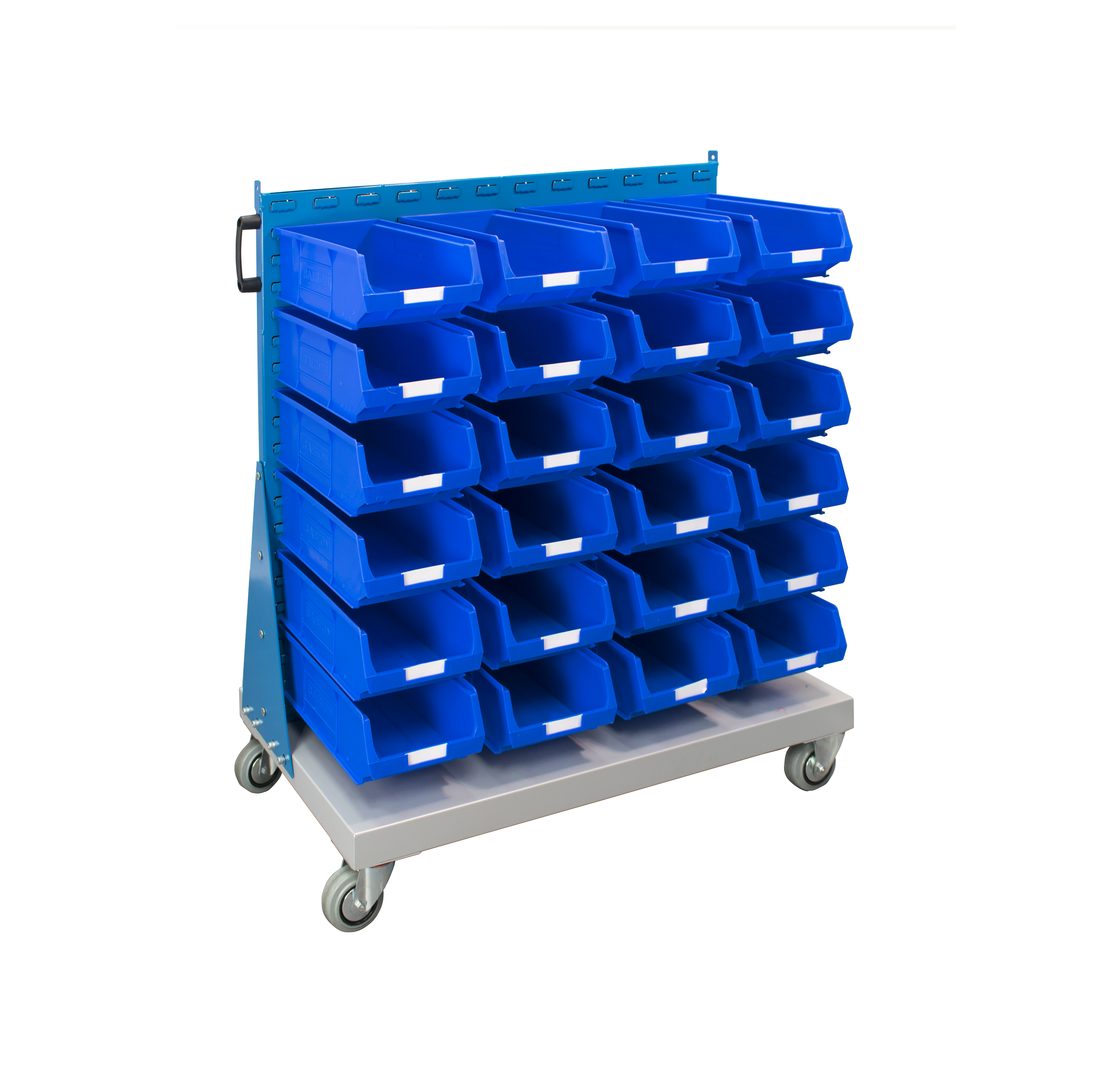 Louvred Panel Spacemaster Trolley Kit with Barton Bin ( 1 x Single sided trolley with 24  x TC4 containers)