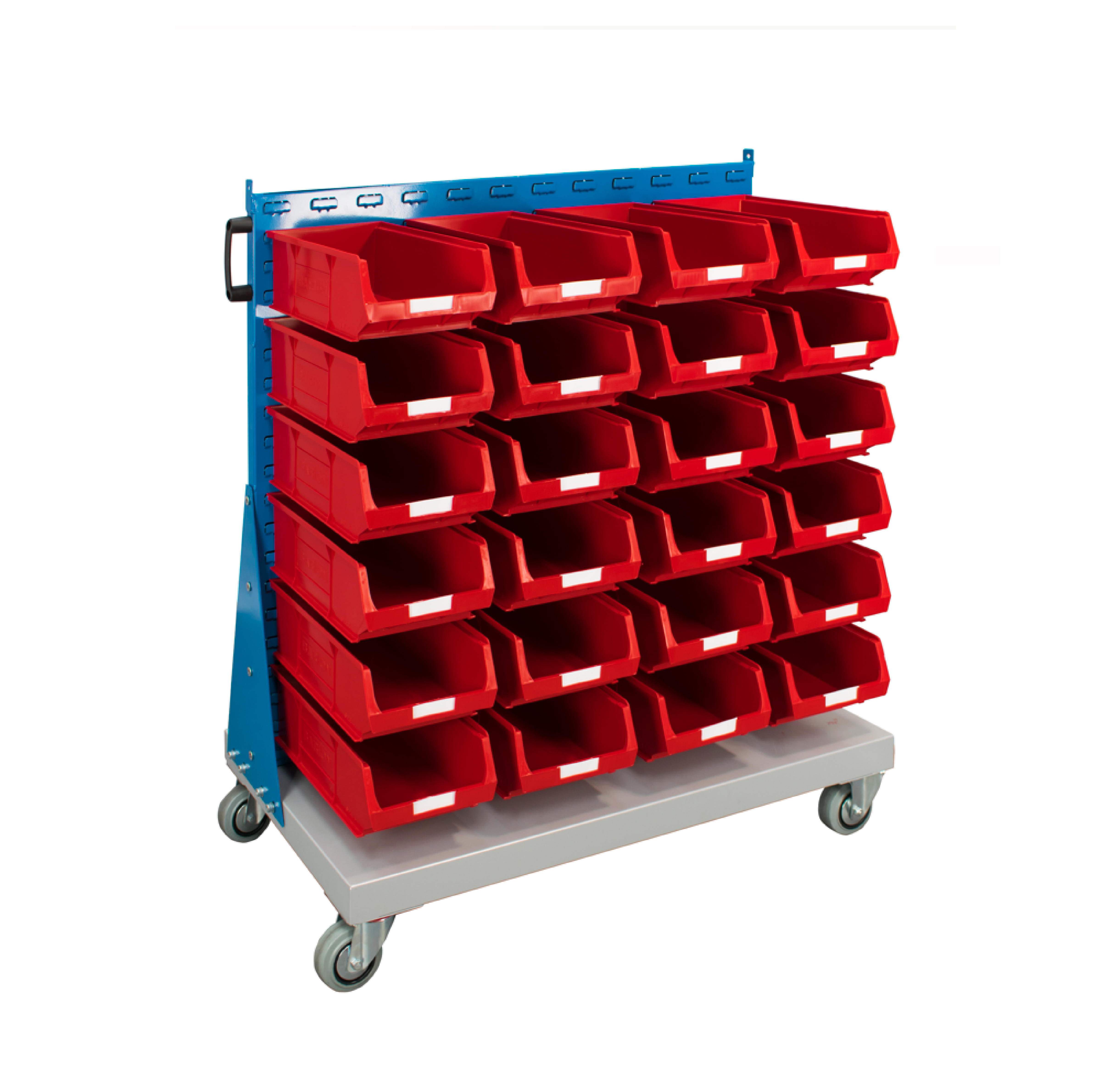 Louvred Panel Spacemaster Trolley Kit with Barton Bin ( 1 x Single sided trolley with 24  x TC4 containers)