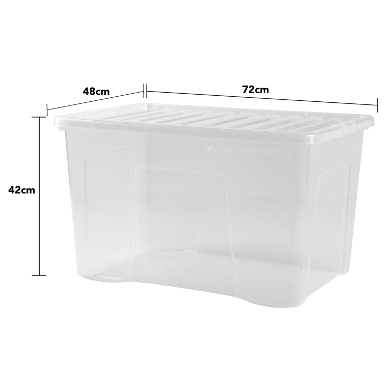 *Pallet of 90* WHAM Crystal 102L Box & Lid Clear