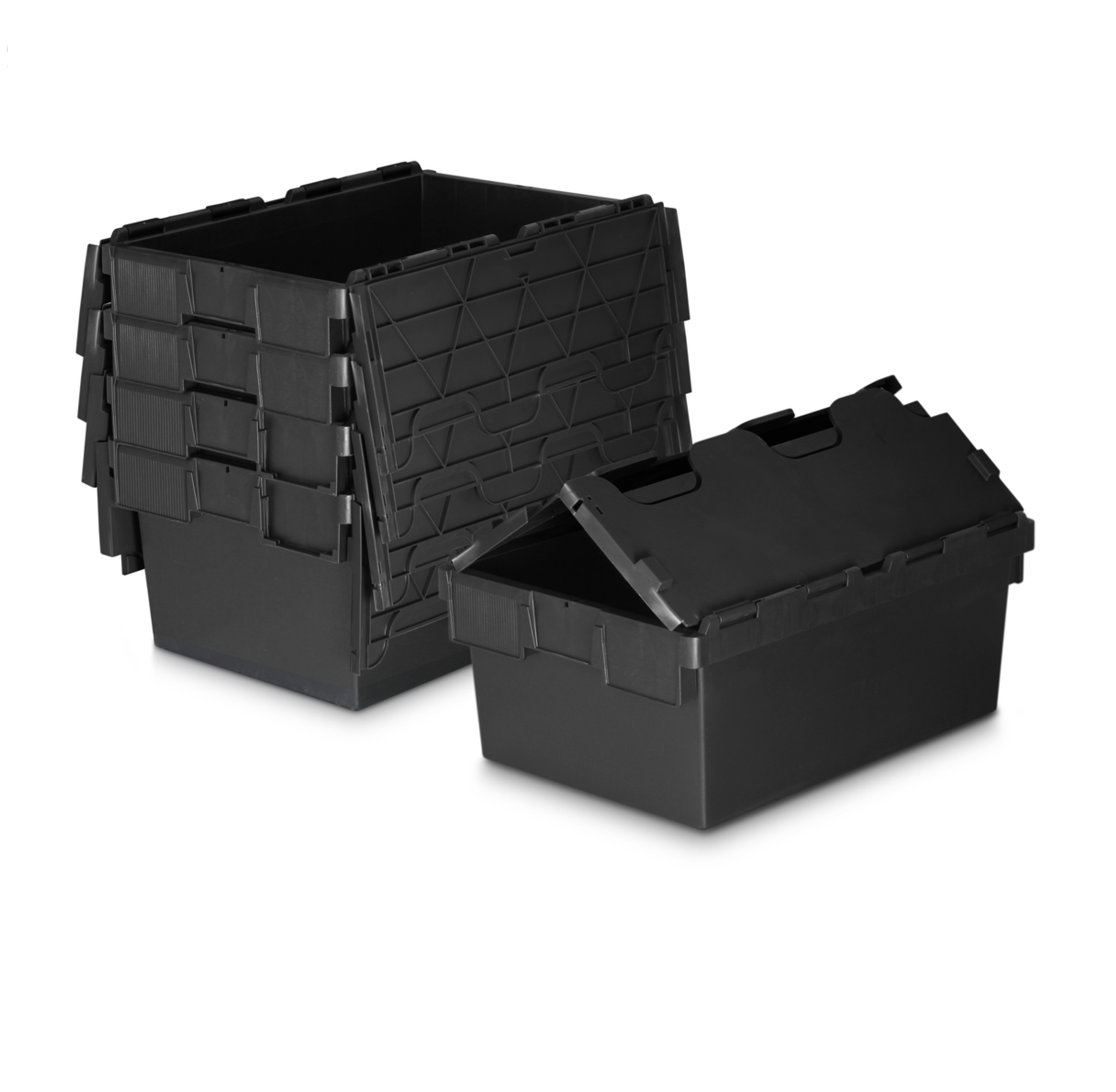 *Bundle of 10* 40L Attached Lid Container Original Totebox -  (600 x 400 x 250h mm)