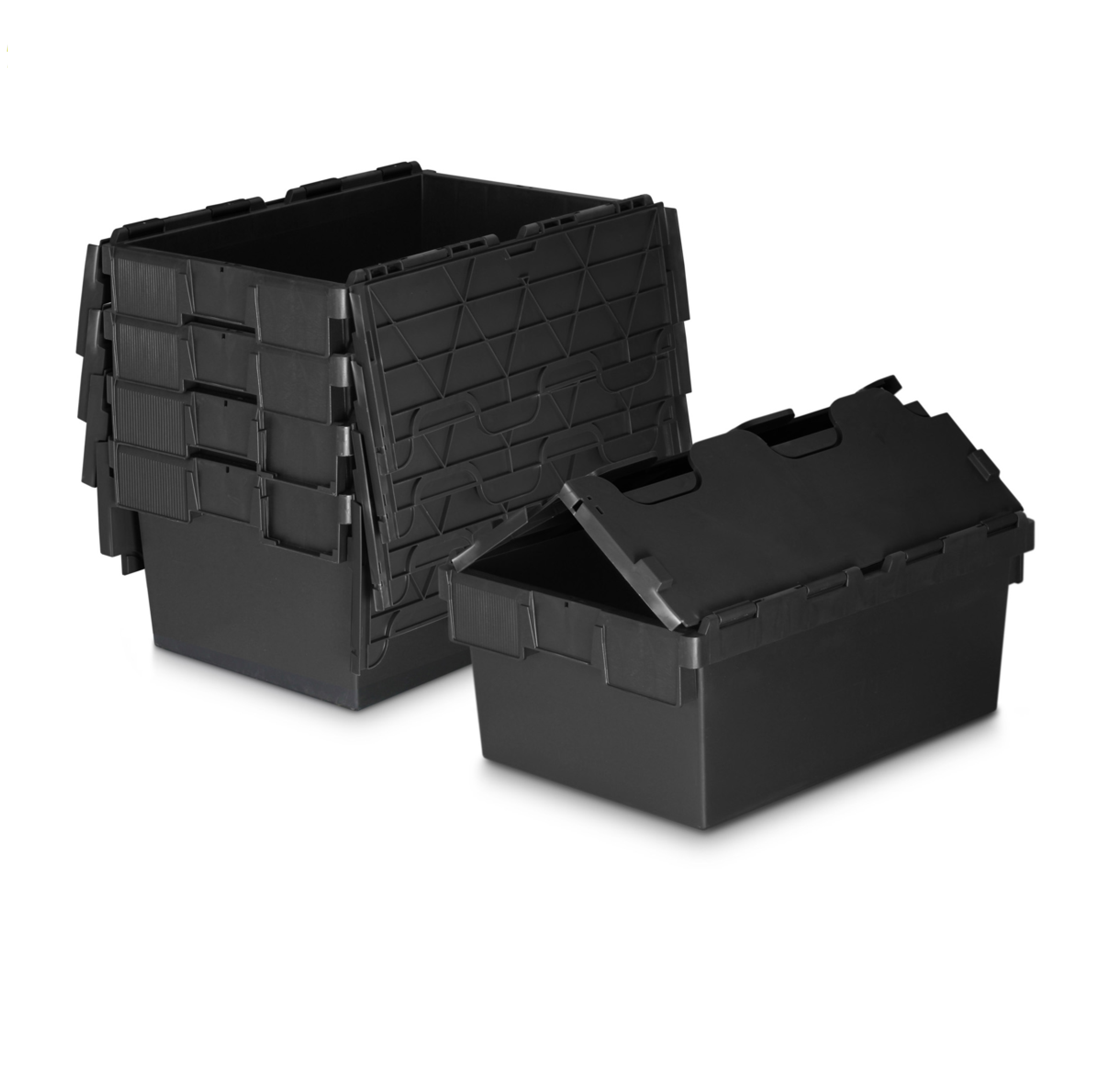 *Pallet of 80* 40L Attached Lid Container Original Totebox -  (600 x 400 x 250h mm)