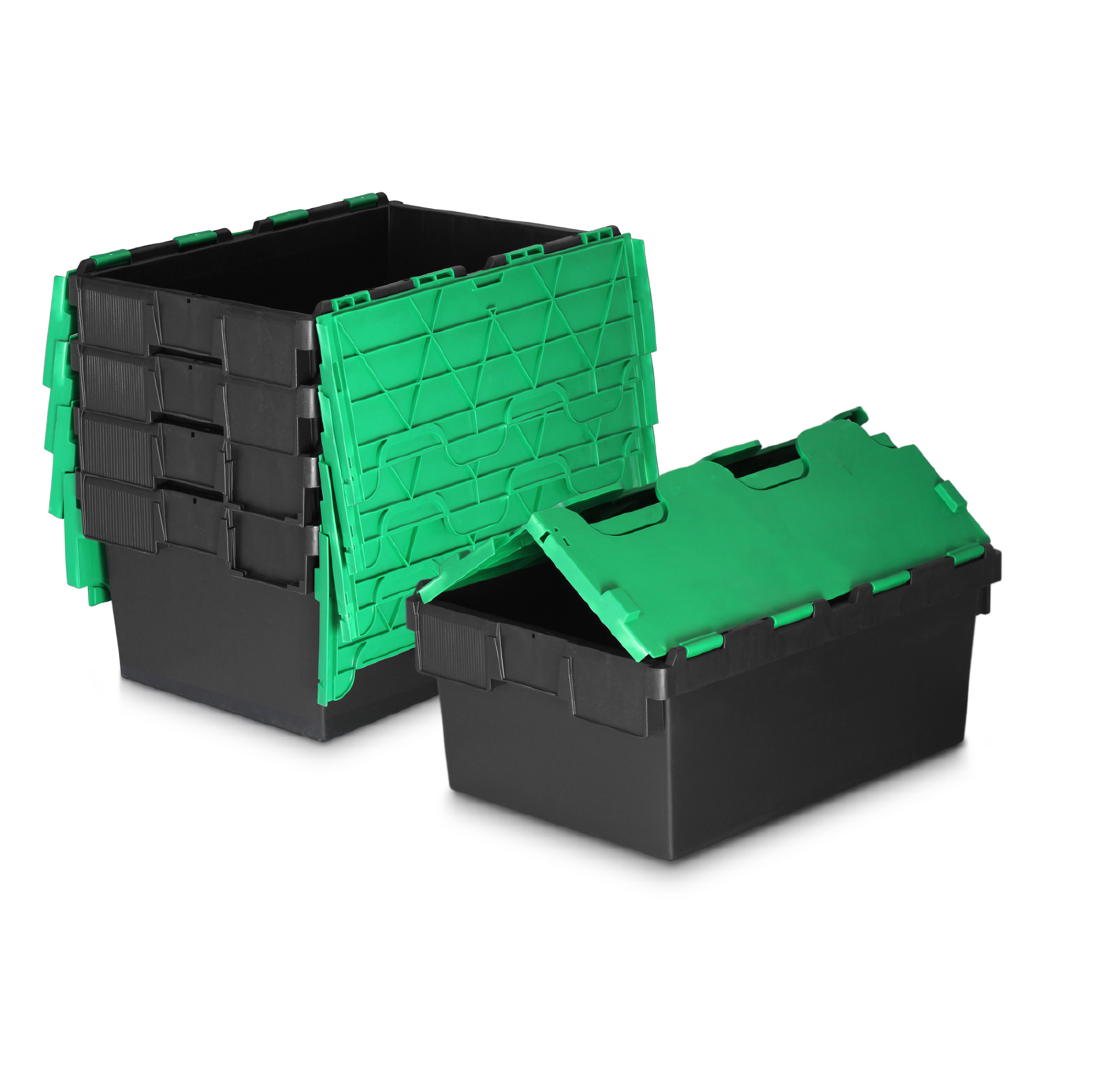 *Bundle of 10* 40L Attached Lid Container Original Totebox -  (600 x 400 x 250h mm)