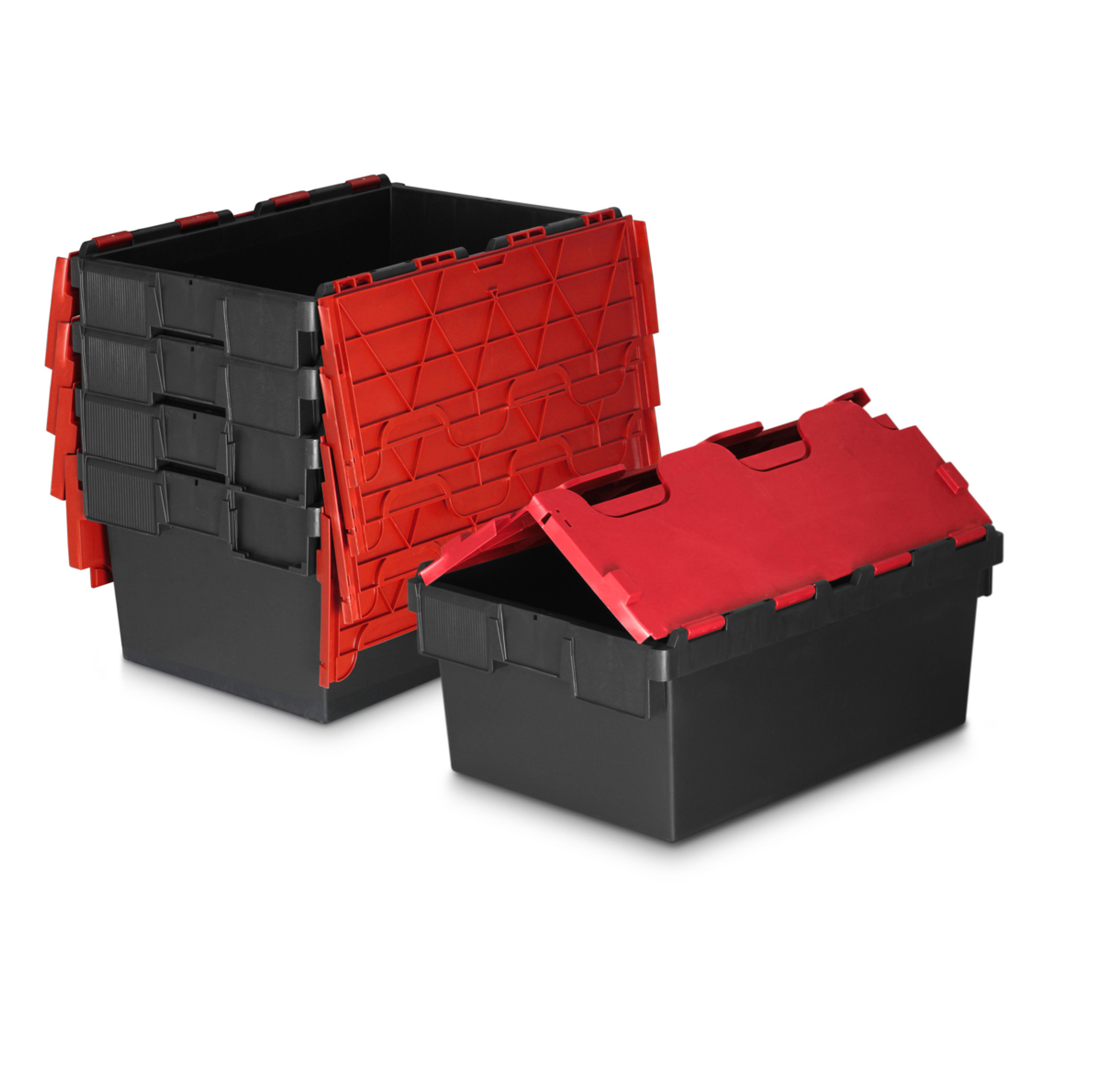 *Pallet of 80* 40L Attached Lid Container Original Totebox -  (600 x 400 x 250h mm)