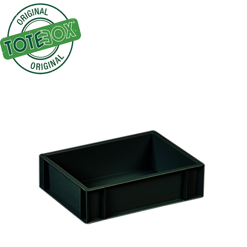 *Bundle of 12* Original Totebox Euro Stacking Container 10Ltr (400l x 300w x 118h mm) - Black