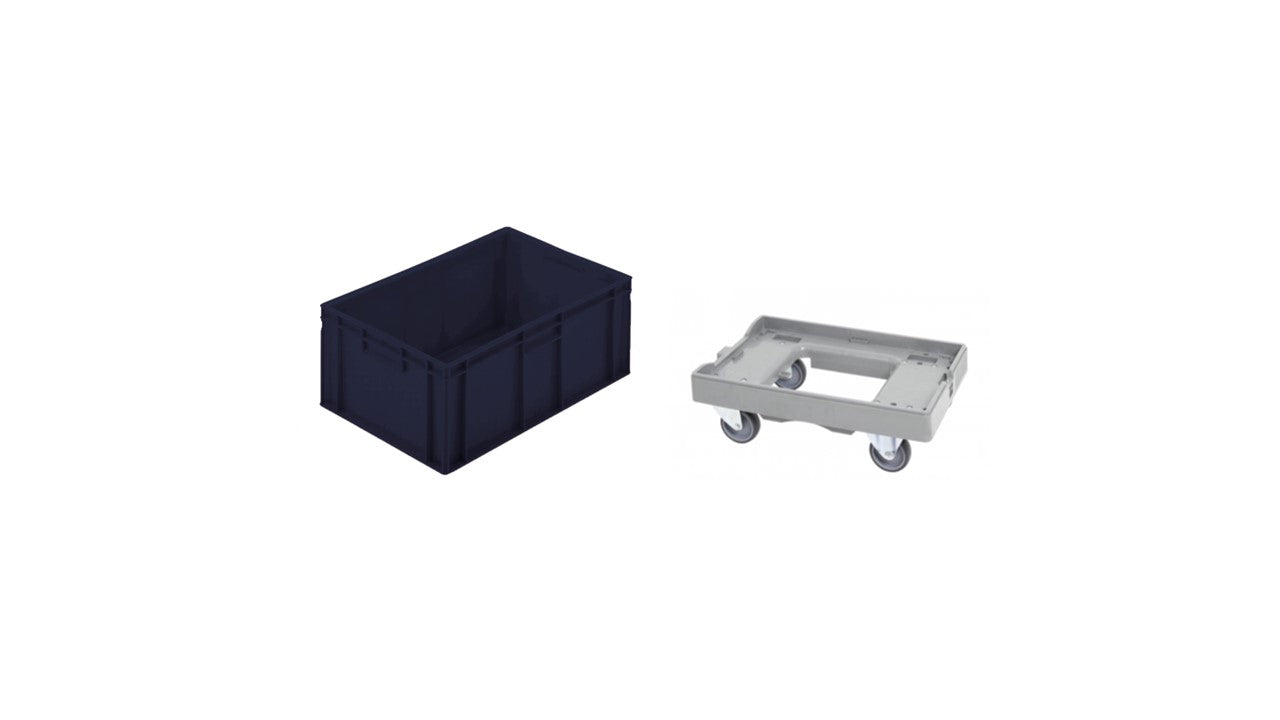 *Bundle of 10 with Dolly* x 45L Original Totebox Euro Stacking Container (600x400x230mm)