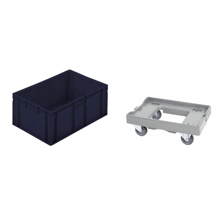 *Combo Deal* 10 x 42L Original Totebox Euro Stacking Containers + Dolly