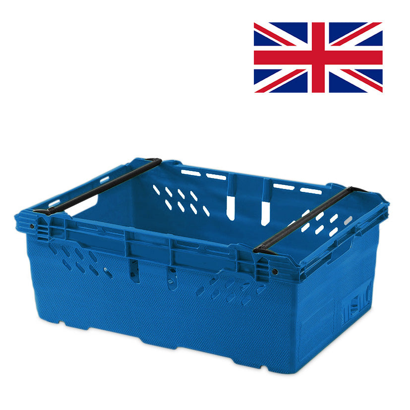 *Bundle of 5* 44L Heavy Duty Stacking & Nesting Crate Ventilated (600x400x253mm)