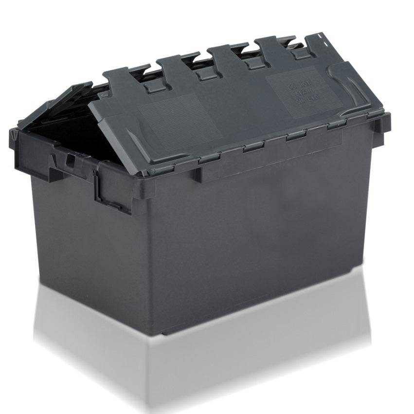 *Bundle of 5* Extra Large 80L Attached Lid Container Original Totebox - (710 x 460 x 368h mm)