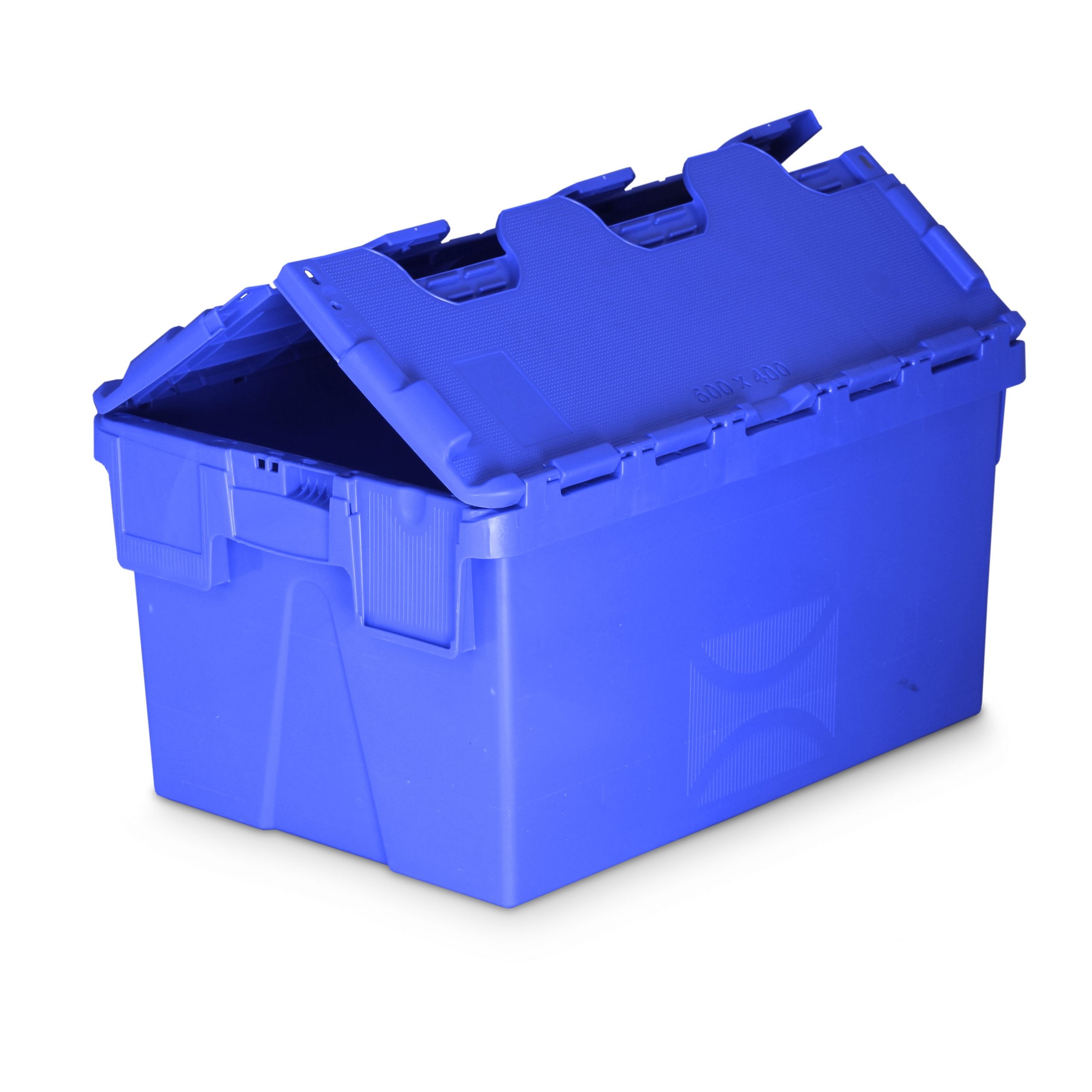 54 Litre Attached Lid Container (600 x 400 x 306h mm)