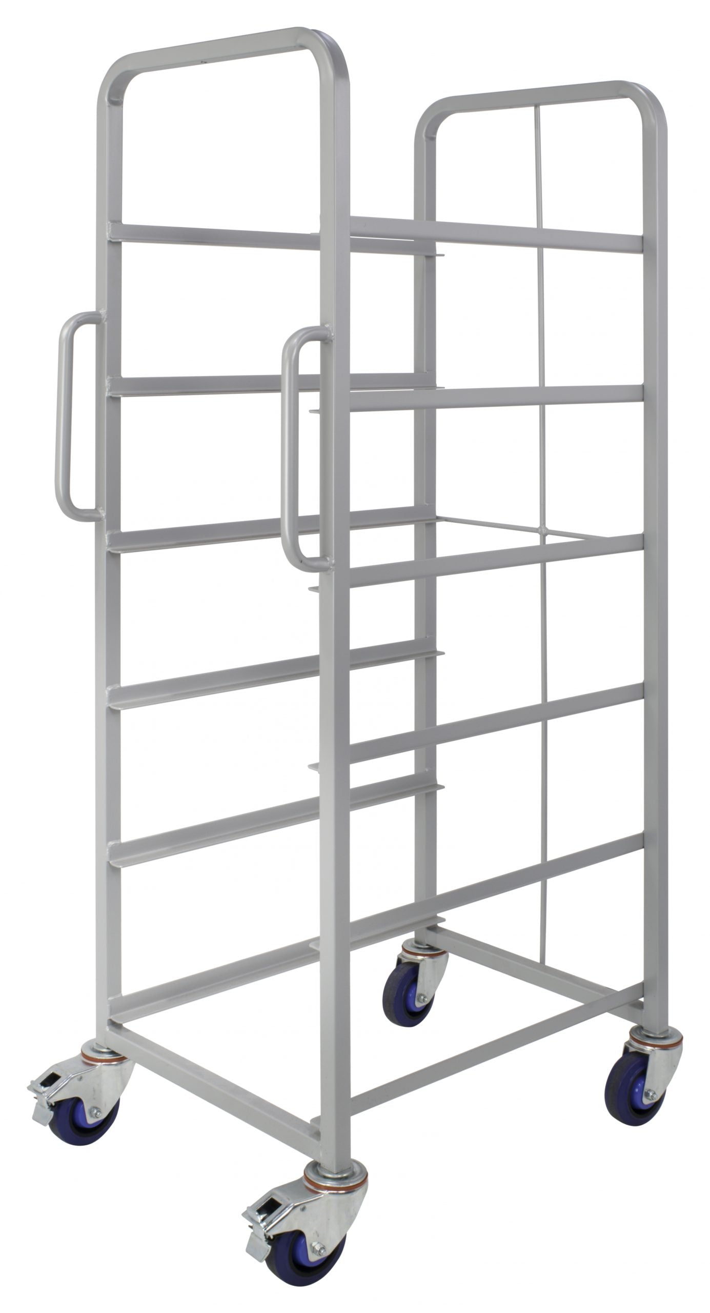 6 Tier Euro Container Trolley with braked castors (600x470x1400mm)