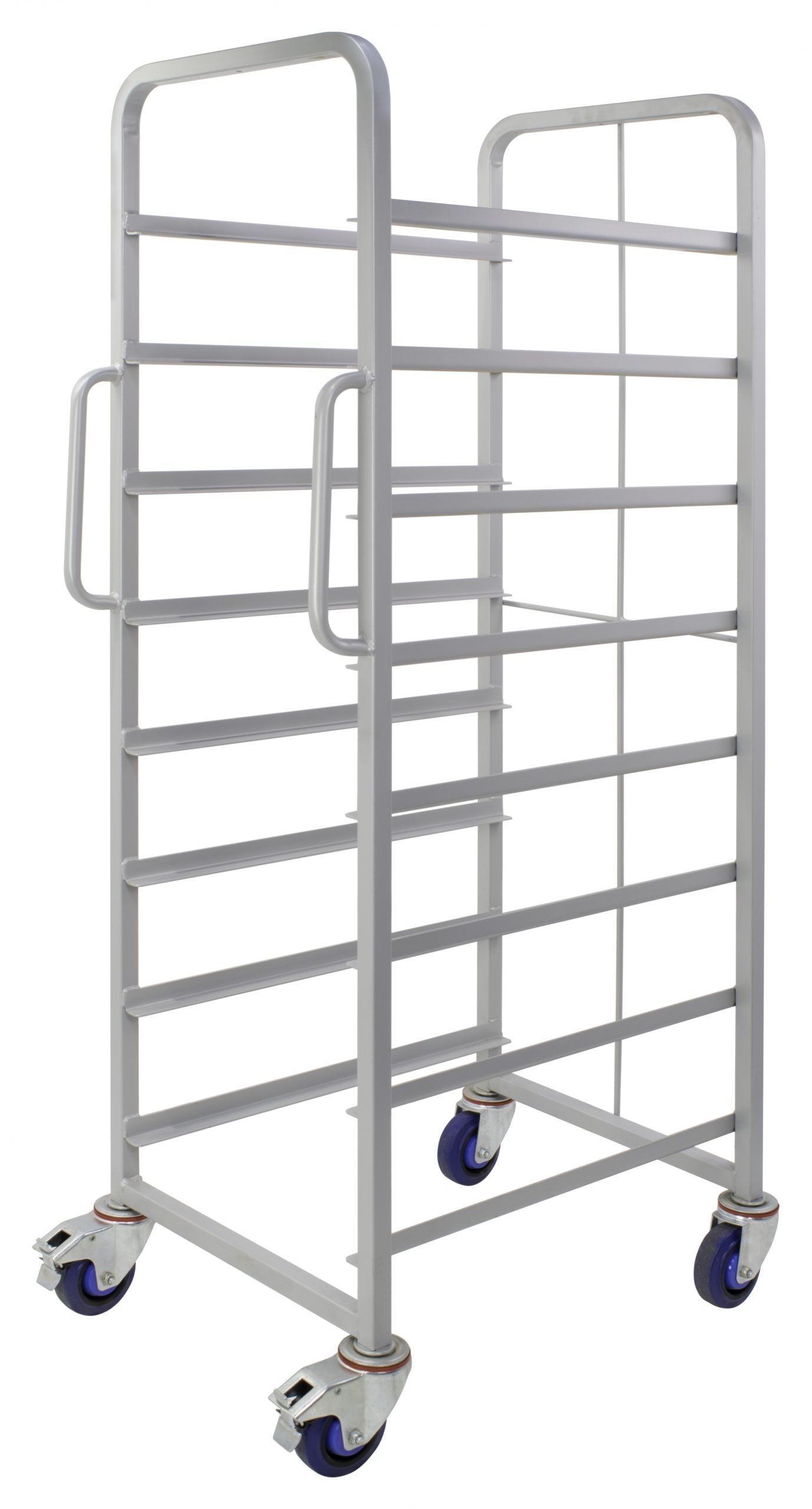 8 Tier Euro Container Trolley with braked castors (600x470x1400mm)