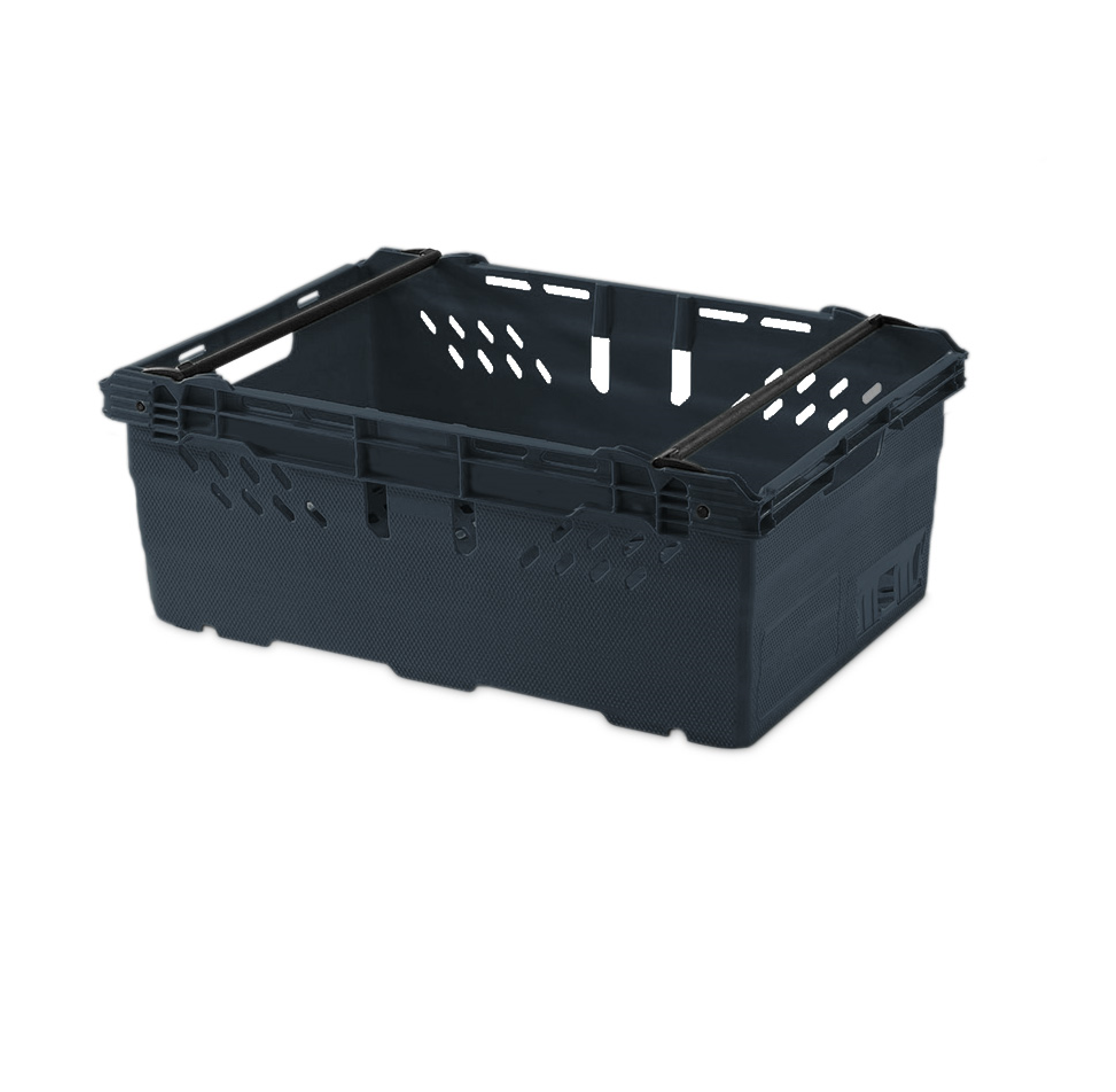 44L Heavy Duty Stacking & Nesting Crate Ventilated (600x400x253mm)